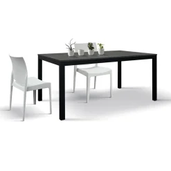 Garnero Arredamenti Tavolo allungabile 160/220cm acciaio metallo Alanda Ossido