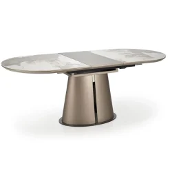 Garnero Arredamenti Tavolo allungabile da pranzo 160/200cm marmo bianco beige Iolanda Best