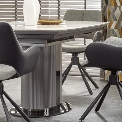 Garnero Arredamenti Tavolo allungabile da pranzo 160/220cm bianco grigio chiaro Ignazio Online