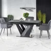 Garnero Arredamenti Tavolo allungabile moderno 160/200cm grigio scuro nero Blasco Best