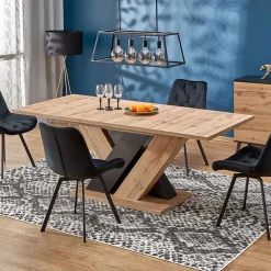 Garnero Arredamenti Tavolo allungabile moderno 160/200cm rovere nero Wolly Clearance