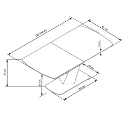 Garnero Arredamenti Tavolo allungabile moderno 180/230cm grigio scuro nero Zara Clearance