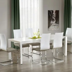 Garnero Arredamenti Tavolo allungabile moderno 130/250cm bianco lucido Falco Gihome® Sale