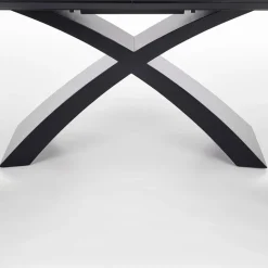 Garnero Arredamenti Tavolo allungabile moderno 180/220cm grigio scuro nero Borgia New