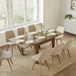 Garnero Arredamenti Tavolo allungabile 90x90cm moderno a libro Calla Noce Outlet