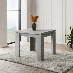 Garnero Arredamenti Tavolo allungabile 90x90cm moderno a libro Calla Grigio Sale