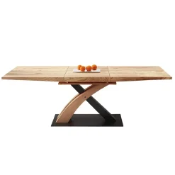 Garnero Arredamenti Tavolo 160/220cm allungabile rovere nero Iride Gihome® Rovere Rustico - Nero Lucido Best