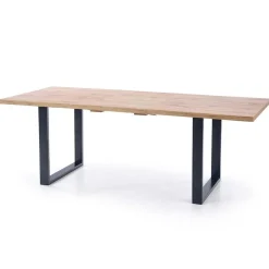 Garnero Arredamenti Tavolo 135/185cm allungabile rovere miele nodato nero Murten