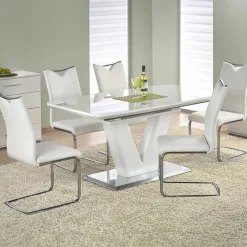 Garnero Arredamenti Tavolo 160/220cm bianco lucido Gerbera Gihome® da pranzo allungabile Online