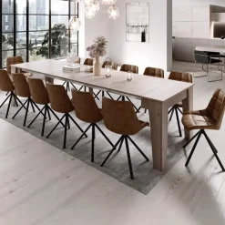 Garnero Arredamenti Tavolo 54/306cm consolle allungabile Grace Gihome® Rovere Scuro Best