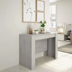 Garnero Arredamenti Tavolo 51/237cm consolle allungabile grigio cemento Fox Gihome® Clearance