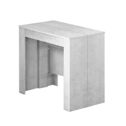 Garnero Arredamenti Tavolo 51/237cm consolle allungabile grigio cemento Fox Gihome® Clearance