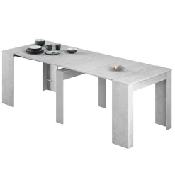 Garnero Arredamenti Tavolo 51/237cm consolle allungabile grigio cemento Fox Gihome® Clearance