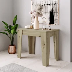 Garnero Arredamenti Tavolo 54/306cm consolle allungabile Grace Gihome® Rovere Chiaro Clearance