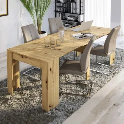 Garnero Arredamenti Tavolo 52/238cm consolle allungabile moderno Virginia Rovere Rustico New