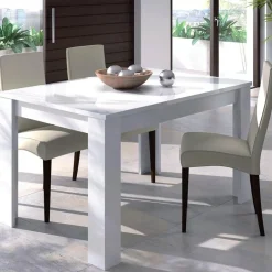 Garnero Arredamenti Tavolo 140/190cm da pranzo allungabile bianco lucido Afrodite