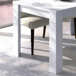 Garnero Arredamenti Tavolo 140/190cm da pranzo allungabile bianco lucido Afrodite