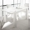 Garnero Arredamenti Tavolo 137/185cm da pranzo allungabile moderno bianco opaco Deluxe Discount