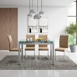 Garnero Arredamenti Tavolo 110/170cm in vetro allungabile metallo Liem Gihome® Grigio Online