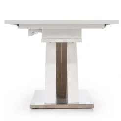 Garnero Arredamenti Tavolo 160/220cm in vetro allungabile bianco lucido Iride Gihome® Bianco Lucido - Grigio Online