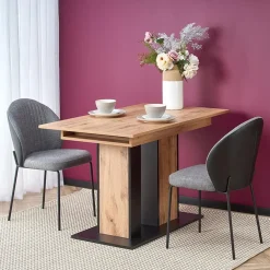 Garnero Arredamenti Tavolo 130/175cm rettangolare allungabile rovere nero Piave Sale