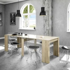 Garnero Arredamenti Tavolo consolle allungabile 51/237cm naturale Asia Gihome® Rovere Discount