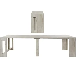 Garnero Arredamenti Tavolo consolle allungabile 50-300cm Zenzero Bianco Opaco Hot