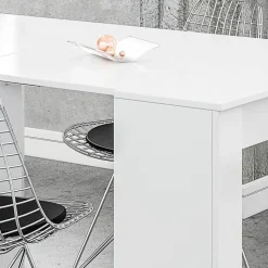 Garnero Arredamenti Tavolo consolle allungabile 51/237cm Asia Gihome® Bianco Lucido