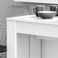 Garnero Arredamenti Tavolo consolle allungabile 51/237cm Asia Gihome® Bianco Lucido