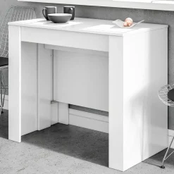Garnero Arredamenti Tavolo consolle allungabile 51/237cm Asia Gihome® Bianco Lucido