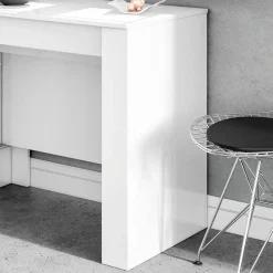 Garnero Arredamenti Tavolo consolle allungabile 51/237cm Asia Gihome® Bianco Lucido