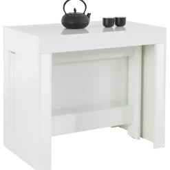 Garnero Arredamenti Tavolo consolle allungabile 50-300cm Zenzero Bianco Lucido Clearance