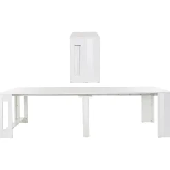 Garnero Arredamenti Tavolo consolle allungabile 50-300cm Zenzero Bianco Lucido Clearance