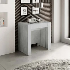 Garnero Arredamenti Tavolo consolle allungabile moderno 54/252cm grigio Violette Cemento