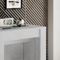 Garnero Arredamenti Tavolo consolle allungabile moderno 54/252cm grigio Violette Cemento