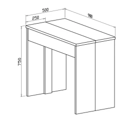 Garnero Arredamenti Tavolo consolle allungabile moderno 50/302cm bianco opaco Giada Online