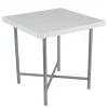 Garnero Arredamenti Tavolo da giardino esterno bar dehors quadrato 75x75cm polipropilene bianco Alvaro Online