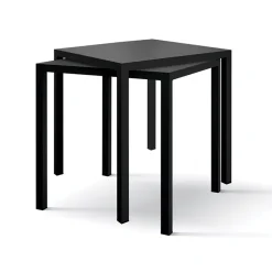 Garnero Arredamenti Tavolo da giardino 70x70 cm impilabile metallo grigio antracite Atlantis Best