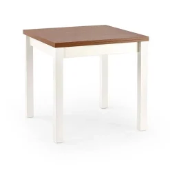 Garnero Arredamenti Tavolo da pranzo allungabile moderno 80/160cm noce bianco Akainu Bianco Opaco - Noce