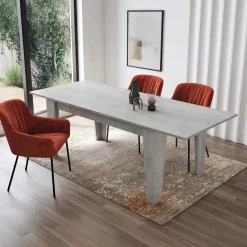 Garnero Arredamenti Tavolo da pranzo allungabile 160/220 cm moderno Orbis Cemento Clearance