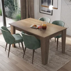 Garnero Arredamenti Tavolo da pranzo allungabile 140/200 cm moderno Orbis Noce Clearance