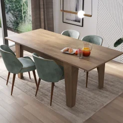 Garnero Arredamenti Tavolo da pranzo allungabile 140/200 cm moderno Orbis Noce Clearance