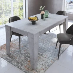 Garnero Arredamenti Tavolo da pranzo allungabile 140/200 cm moderno Orbis Cemento New