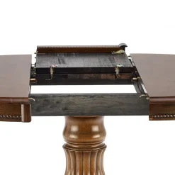 Garnero Arredamenti Tavolo da pranzo allungabile rotondo 90/124cm scuro Circle Noce Clearance