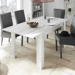 Garnero Arredamenti Tavolo da pranzo allungabile moderno 137/185cm pino bianco Florena Online