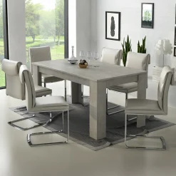 Garnero Arredamenti Tavolo da pranzo allungabile 160/220 cm moderno Basalt Cemento Online