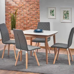 Garnero Arredamenti Tavolo da pranzo allungabile 90/190cm bianco opaco rovere Mostar