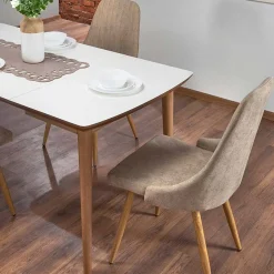 Garnero Arredamenti Tavolo da pranzo allungabile 90/190cm bianco opaco rovere Mostar