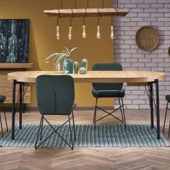 Garnero Arredamenti Tavolo da pranzo allungabile moderno 100/300cm rovere nero Wally Clearance