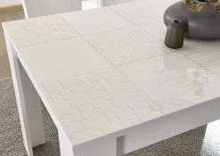 Garnero Arredamenti Tavolo da pranzo allungabile 180/228cm bianco laccato lucido Paradise Bianco Lucido Best